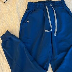 Figs royal blue high waisted relaxed jogger